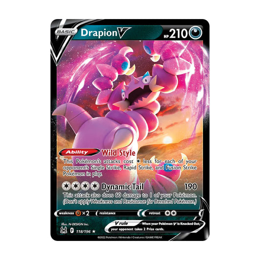 Drapion V 118/196 - Lost Origin - Single Card