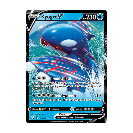 Kyogre V 037/159 - Crown Zenith - Single Card