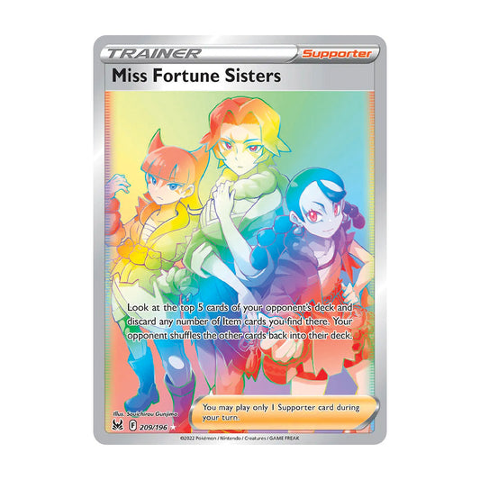 Miss Fortune Sisters (Rainbow) 209/196 - Lost Origin - Single Card