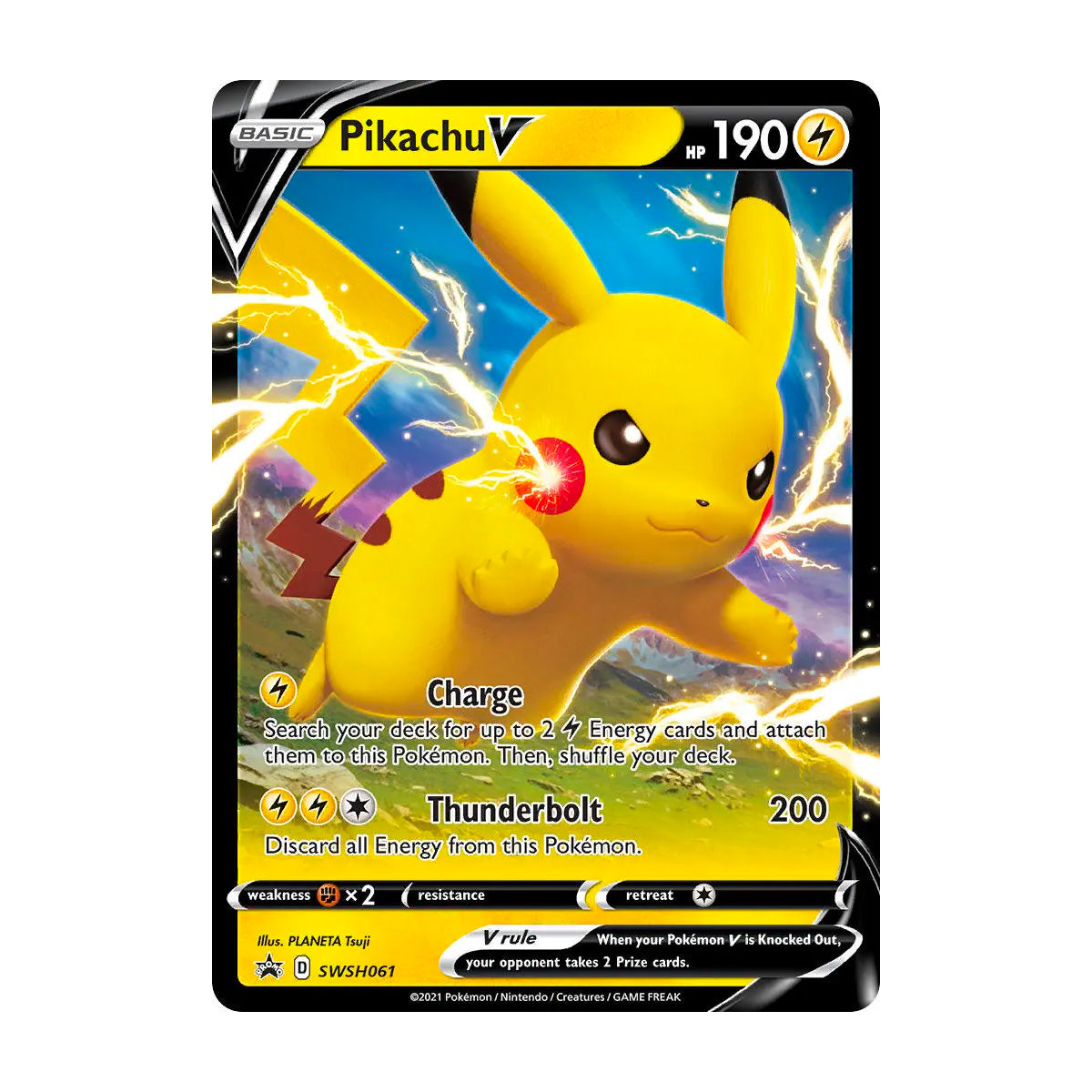 Pikachu V SWSH061 - Sword & Shield Promo - Single Card
