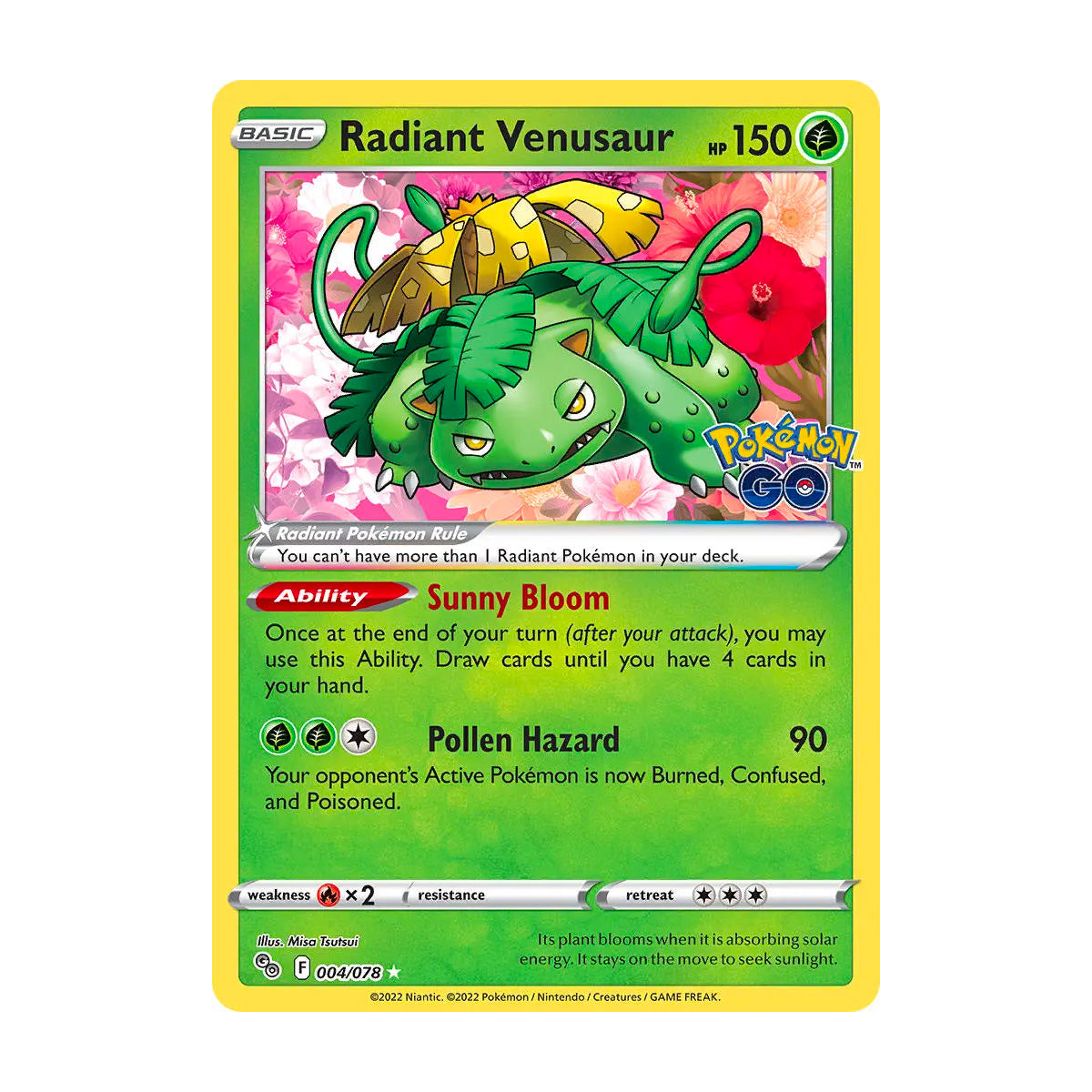 Radiant Venusaur 004/078 - Pokémon GO - Single Card