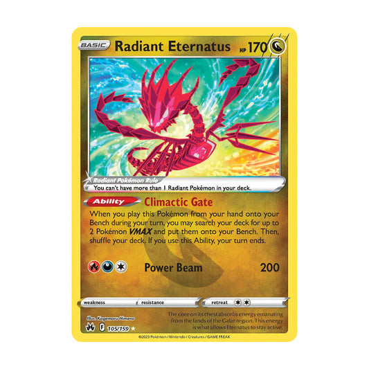 Radiant Eternatus 105/159 - Crown Zenith - Single Card